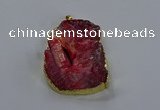 NGP3757 30*40mm - 40*50mm freeform druzy agate pendants