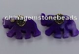 NGP3862 30*45mm - 35*50mm elephant agate pendants wholesale
