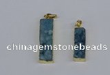 NGP3946 10*25mm - 12*45mm rectangle druzy agate pendants wholesale
