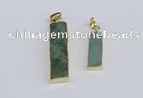 NGP3947 10*25mm - 12*45mm rectangle druzy agate pendants wholesale