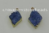 NGP4078 25*35mm - 28*40mm diamond druzy quartz pendants