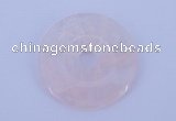 NGP601 5pcs 5*35mm rose quartz gemstone donut pendants wholesale