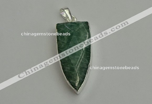 NGP6112 12*35mm - 15*40mm arrowhead amazonite pendants
