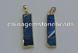 NGP6153 8*35mm - 10*40mm rectangle agate pendants wholesale