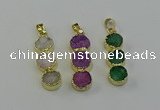 NGP6536 10*32mm druzy agate gemstone pendants wholesale