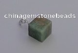 NGP6792 15*22mm cube amazonite gemstone pendants wholesale