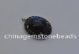 NGP6875 20*25mm oval labradorite gemstone pendants wholesle