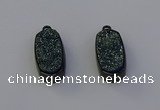 NGP6920 10*22mm - 12*25mm freeform plated druzy quartz pendants