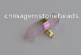 NGP7442 12*45mm sticks rose quartz pendants wholesale