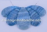 NGP78 Fashion blue lace agate gemstone pendants set jewelry wholesale