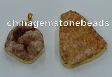 NGP8564 28*45mm - 35*50mm freeform druzy agate pendants wholesale