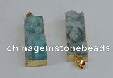 NGP8610 15*35mm - 16*40mm rectangle druzy agate pendants wholesale