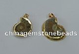 NGP8872 22*26mm - 30*35mm carved ammonite gemstone pendants