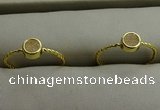 NGR1030 4mm coin plated druzy agate rings wholesale
