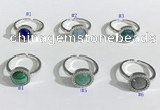 NGR1133 11mm flat round mixed gemstone gemstone rings wholesale