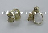 NGR149 8*10mm - 15*20mm nuggets druzy quartz rings wholesale