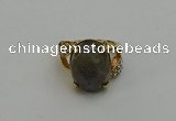 NGR2015 10*15mm faceted oval labradorite gemstone rings