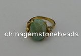 NGR2068 10*15mm faceted oval amazonite gemstone rings