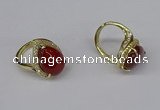 NGR254 13*18mm teardrop agate gemstone rings wholesale