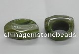 NGR34 16*35*40mm faceted freeform agate gemstone rings