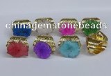 NGR390 18*25mm - 22*28mm freeform druzy agate gemstone rings