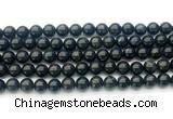 CAE322 15.5 inches 8mm round astrophyllite gemstone beads