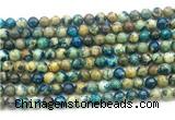 CAZ16 15.5 inches 6mm round azurite gemstone beads