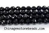 CON128 15.5 inches 14mm faceted round black onyx gemstone beads