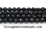 CON134 15.5 inches 12mm faceted round black onyx gemstone beads