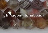 CAA1008 15.5 inches 8mm faceted nuggets botswana agate beads