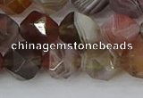 CAA1009 15.5 inches 10mm faceted nuggets botswana agate beads