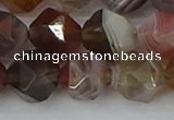 CAA1010 15.5 inches 12mm faceted nuggets botswana agate beads