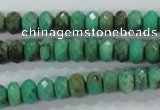 CAA103 15.5 inches 5*8mm faceted rondelle grass agate gemstone beads