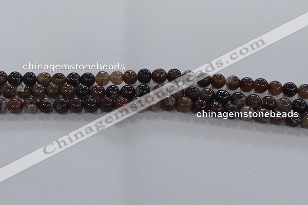 CAA1036 15.5 inches 6mm round dragon veins agate beads wholesale