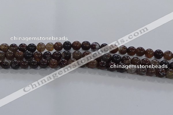 CAA1037 15.5 inches 8mm round dragon veins agate beads wholesale