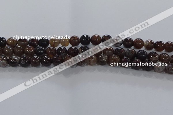 CAA1038 15.5 inches 10mm round dragon veins agate beads wholesale