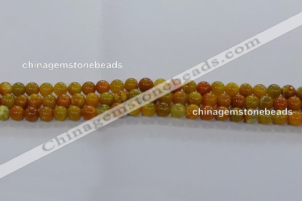 CAA1041 15.5 inches 6mm round dragon veins agate beads wholesale