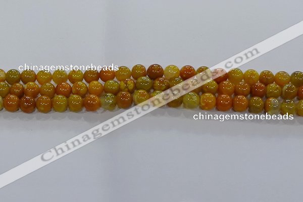 CAA1042 15.5 inches 8mm round dragon veins agate beads wholesale