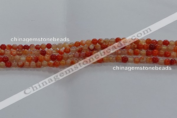 CAA1045 15.5 inches 4mm round dragon veins agate beads wholesale