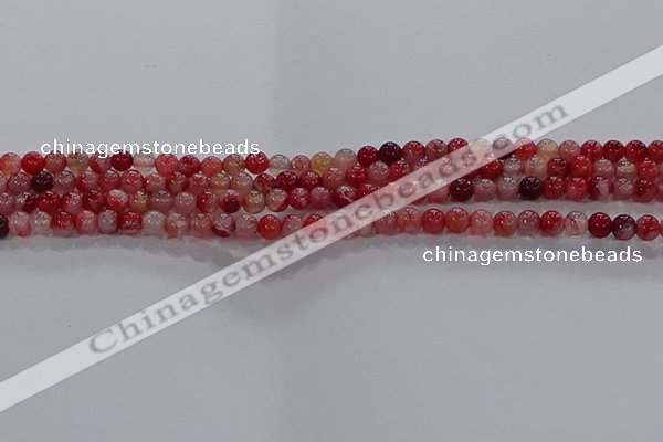 CAA1050 15.5 inches 4mm round dragon veins agate beads wholesale