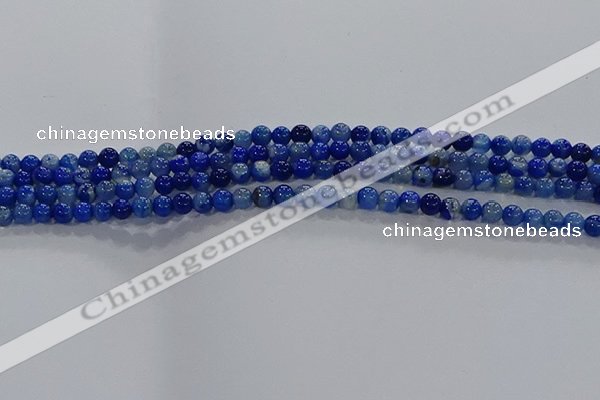 CAA1060 15.5 inches 4mm round dragon veins agate beads wholesale