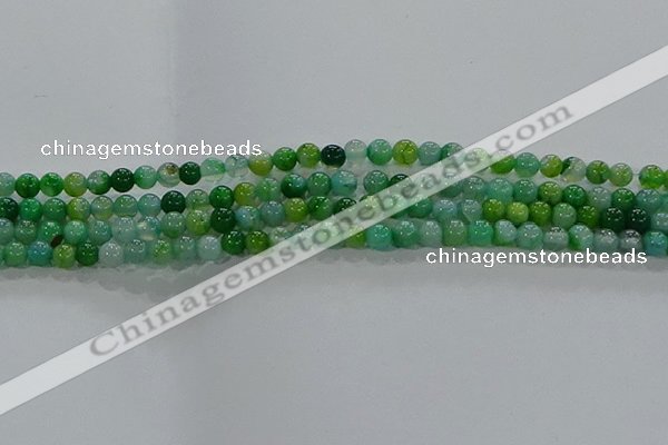 CAA1065 15.5 inches 4mm round dragon veins agate beads wholesale