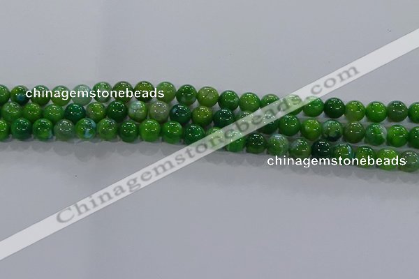 CAA1067 15.5 inches 8mm round dragon veins agate beads wholesale