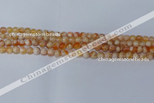 CAA1071 15.5 inches 6mm round sakura agate gemstone beads