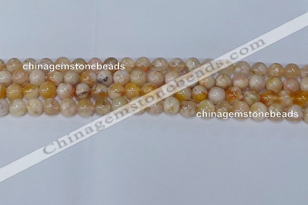 CAA1072 15.5 inches 8mm round sakura agate gemstone beads