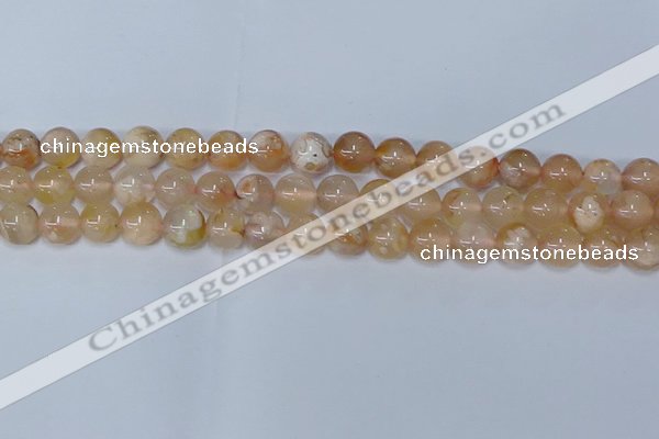 CAA1073 15.5 inches 10mm round sakura agate gemstone beads