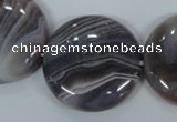 CAA108 15.5 inches 35mm coin botswana agate gemstone beads