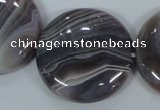 CAA109 15.5 inches 40mm coin botswana agate gemstone beads