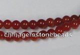 CAA110 15.5 inches 5mm round red agate gemstone beads wholesale