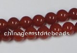 CAA111 15.5 inches 8mm round red agate gemstone beads wholesale